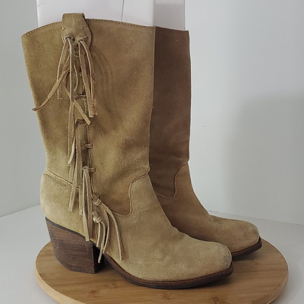 Matisse El Paso Boots Suede Leather Fringe Women's Size 7M